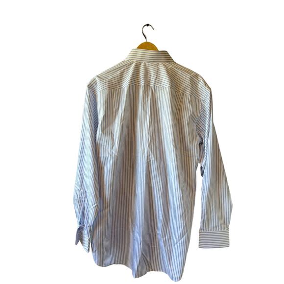 Charles Tyrwhitt | Non-Iron Blue + White Striped Classic Fit Shirt | 17/35 - Picture 3 of 6